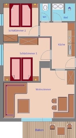 Grundriss Ferienwohnung 2